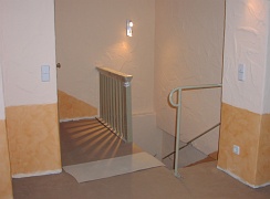 Wand Kellenputz Textilbelag